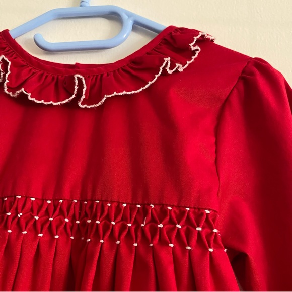 Petit Confection smocked Christmas dress size 6 - Picture 5 of 7